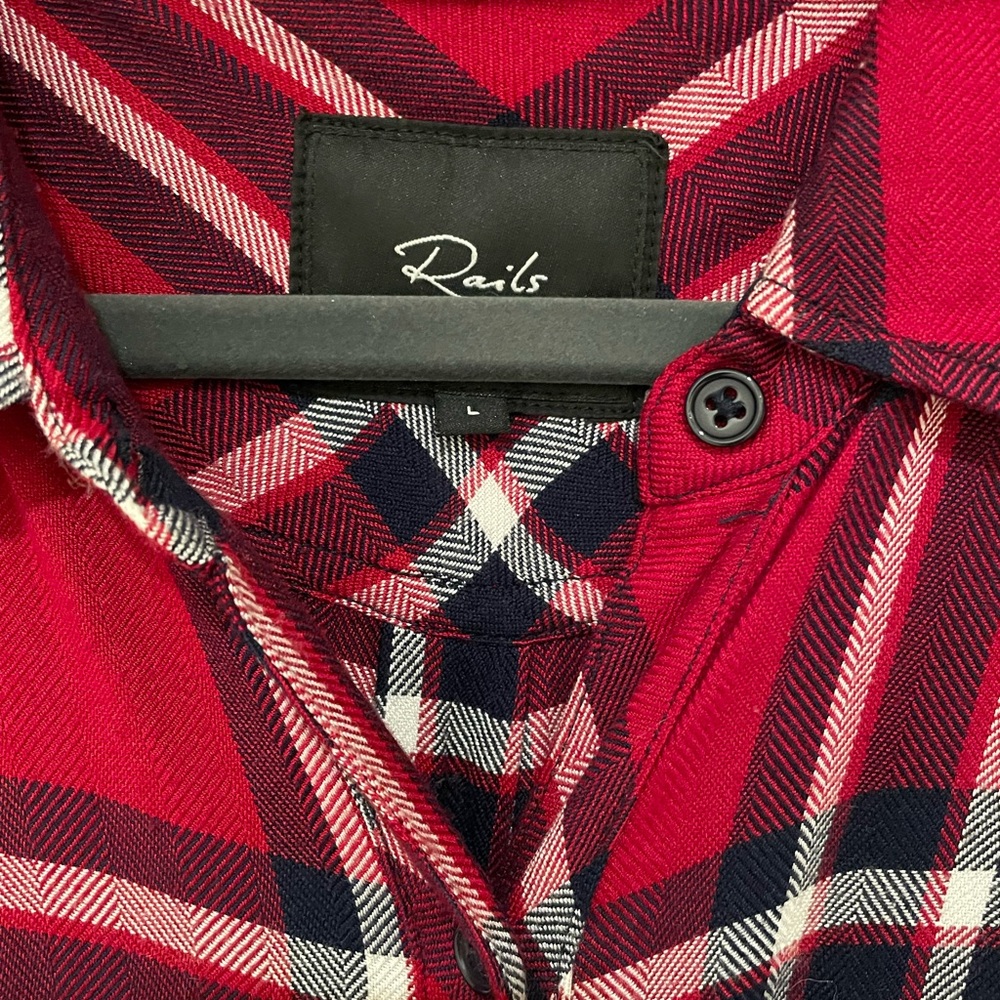 Rails large red plaid